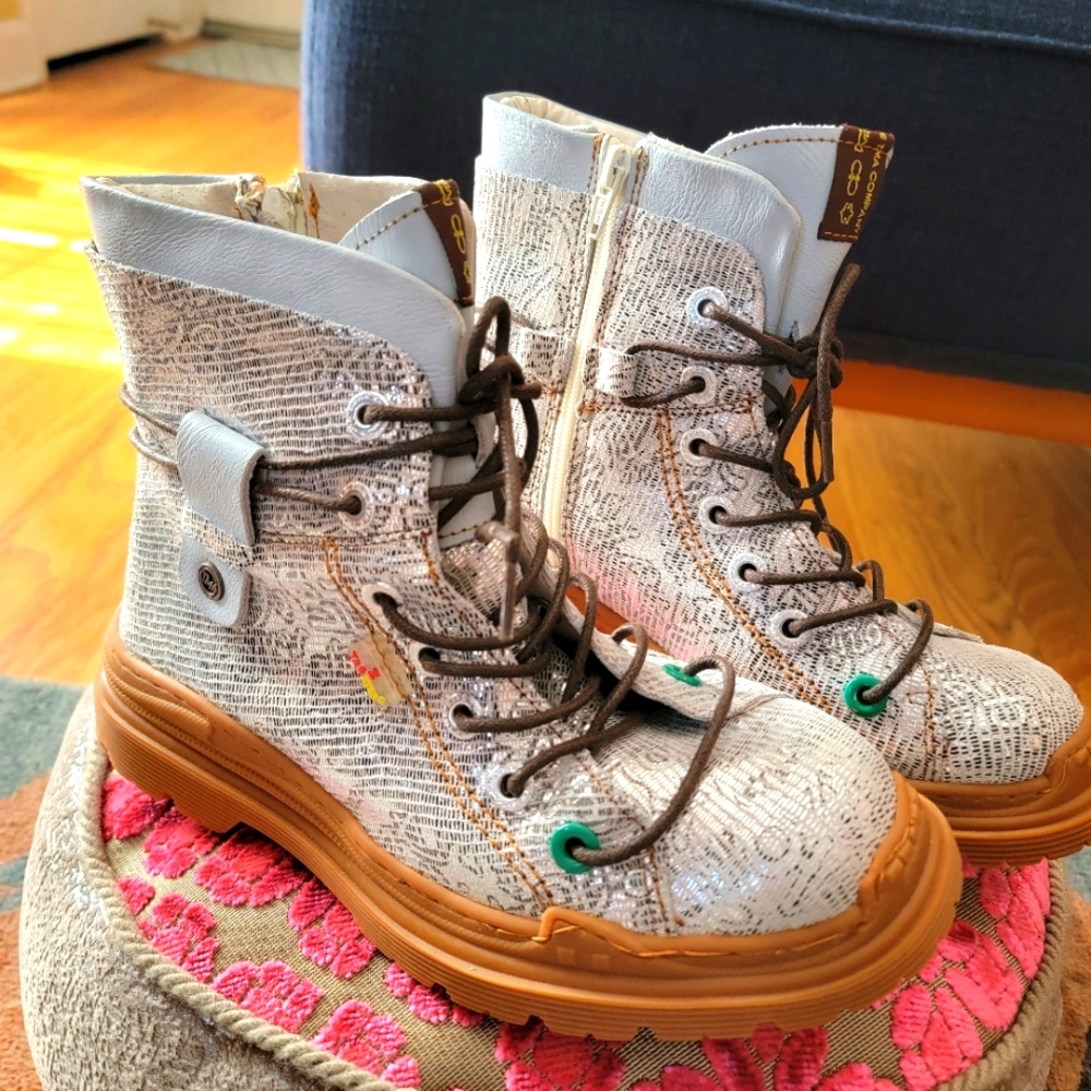 TMA Metallic Lace Up Boot